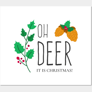 Christmas badges with lovely hand drawn elements and quotes Posters and Art